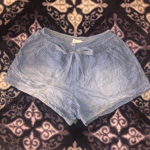 Blue Chambray Shorts